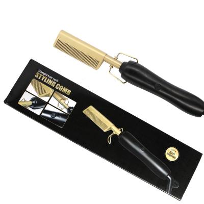 China Salon Electric Flat Iron Hair Straightener Brush Hot Comb Mini Customizable Hot Comb 2020 Best Selling Private Label for sale