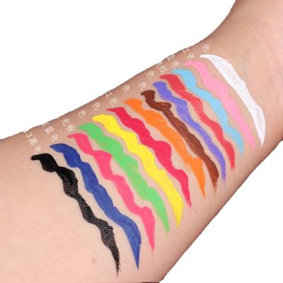 China Waterproof Strongly 12colors Colorful Waterproof Eyeliner Rainbow Dye Private Label Color Neon Eyeliner for sale