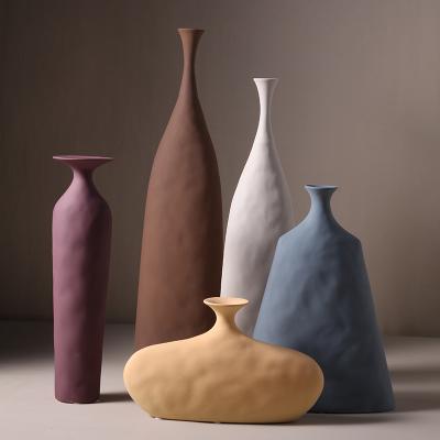 China 100% Nordic Handmade Chinese Nordic Minimalist Home Ceramics Vase Decoration Indoor Plant Porcelain Vase Decoration Home Decor Nordic Homes for sale