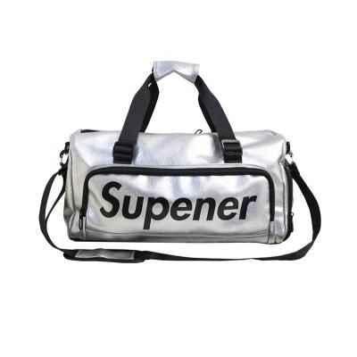 China Silver Fashion Fashin Women Duffel Bag Large Luggage Travel Bag for sale