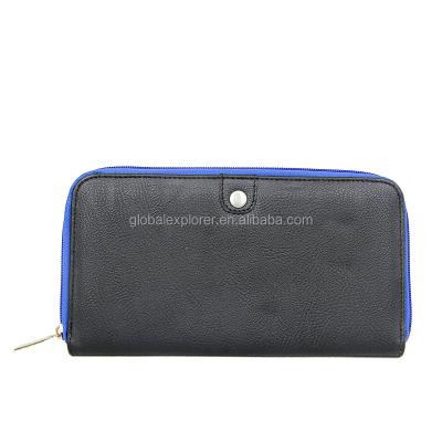 China RFID Fashion Promotional PU Zipper Wallet Purse Money Holder Credit Card Holder for sale