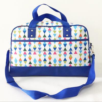 China Polyester Fashion Multi Color Triangle Travel Weekend Bag for sale