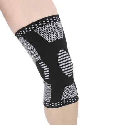 China 3D Protection Wholesale Nylon Spandex Knee Compression Top Elastic Knee Brace Compression Leg Sleeves Sports Knee Protector for sale