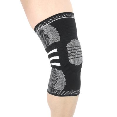 China Supply Knitted Sports Protective Silicone Knee Pads Compression Padded High Quality Knee Pads Sports Protective Knee Guards for sale