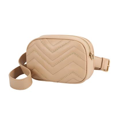 China Water Proof Custom Logo Pu Leather Printed Ladies Belt Waist Bag Fringe Cross - Body Fanny Pack For Women for sale