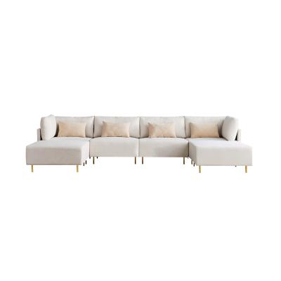 China High Quality Sofa Set Comfortable Design Sponge Bedroom Beige U Shape Sofa (The Other) Best Price Adjustable for sale