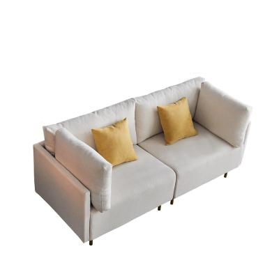 China (Other) Beige 3 Seater Couch Sofa Comfortable Design Sofa High Quality Sponge Adjustable Bedroom Sofa for sale