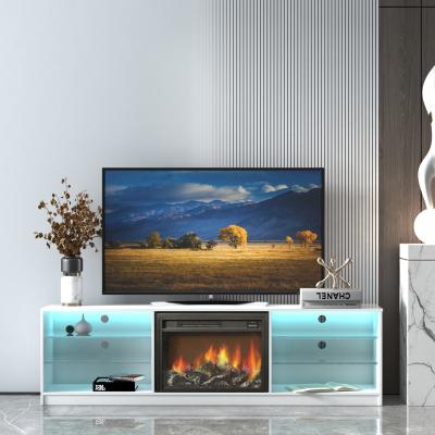 China Modern Adjustable Led Fireplace Decor Fireplaces TV Home Decor Hotel Stand Flame Remote Control Electric Fireplace Console for sale