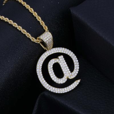 China Wholesale punk rapper symbol designs gold vermeil minimalist symbol gold brass jewelry pendant necklace for women for sale