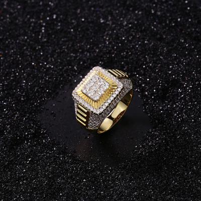 China Punk Amuse Brass Sterling Silver CZ Stones New Designs Luxury Tasty Jewelry Gold Plated Wedding Rings For Girl's Party for sale