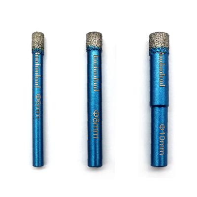 China Make Hole Dry Diamond Drill Bits Set For Porcelain Glass Tiles Marble Granite Ceramic Stone Hard Materials Round Shank 6, 8, 10mm for sale