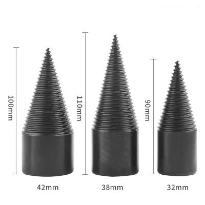 China Carbon Steel Round Carbon Steel Firewood Splitter Drill Bit Hex Triangle Leg Woodworking Drilling Tools for sale