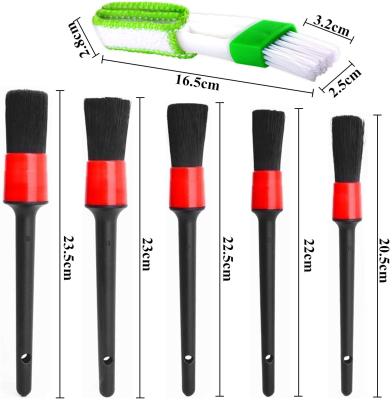 China Sustainable Retail 8pcs Auto Brush With Automotive Air Conditioner Brush Cleaner for sale