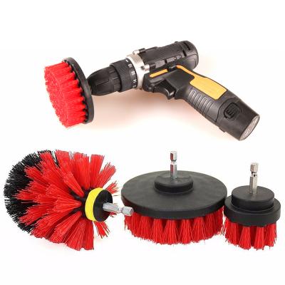 China Viable Brush 3 Sets Drill Cleaning Scrubber Quick Change Shafts Kit for Car and Kitchen Cleaning for sale