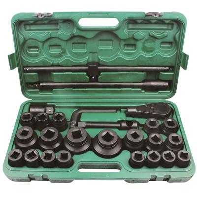 China For 3/4 Inch 26PCS Drive Auto Repair Heavy Duty Automotive Impact Socket Set Ratchet Wrench Extension for sale