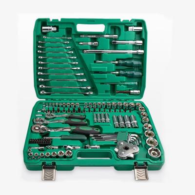 China For Household 121 PCS Set Auto Repair Toolbox Socket Wrench Household Car Repair Hand Tools Kit Ratchet Tire Removal Tire Removal for sale