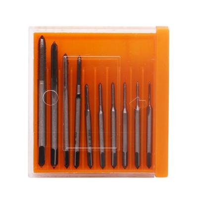 China 10 PCS Thread Taper Mini Thread Taper Square Leg Spline Straight Tap Tap Plug Taps Set HSS Thread Cup for sale