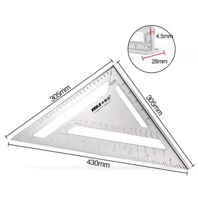 China Multifunctional Aluminum Imperial Speed ​​Square Protractor Triangle Ruler 7inch Angle Ruler Woodworking Tools Measuring Construction Framing Measures for sale