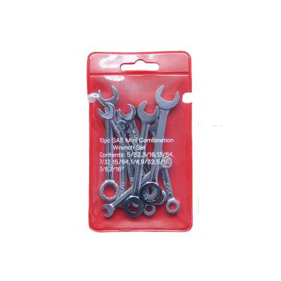 China 10 PCS Small Auto Repair Wrench Set Mini Combination Wrench Set Midget Wrench for sale