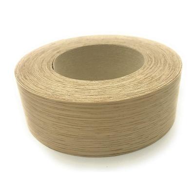 China Sanded white oak wood veneer dark edging strip heddles end white oak plywood wood veneer edgebander sharpening dark edging strip strip for sale