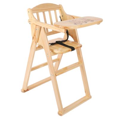 China Solid Wood Kids Room Children Folding Eat High Dining Chair Baby Chair Highchair Feeding Furniture for sale