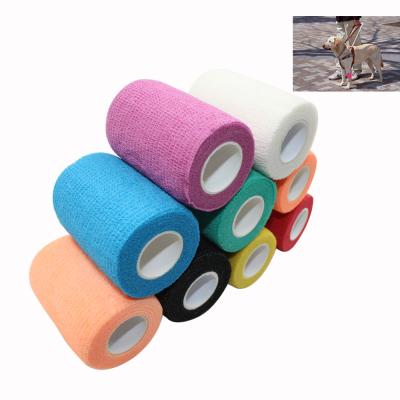 China High Quality Breatheable Horse Pet Use Elastic Cohesive Bandage Horse Self Bandages Animal Wrap Bandage for sale