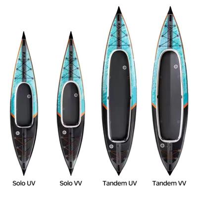 China Fishing Kayak Touring Kayak Outdoor sports Custom polyester materials for 1-2 people fishing kayaks  for rivers lakes for sale