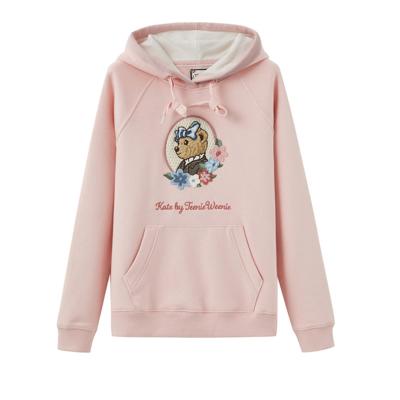 China Viable New Women's First Spring Embroidery Cartoon Bear Sweater Hoodie for sale