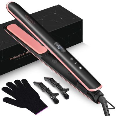 China Outdoor Men and Women Customized Ceramic 2 in 1 Curling Hair Straightener Mini Loni Flat Iron Hair Straighteners Professional for sale