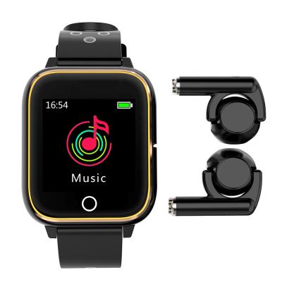 China In-ear Sports Earphone Earbuds 2 In 1 Charger Touch Screen Smart Watch With Bluetooth Earphone for sale