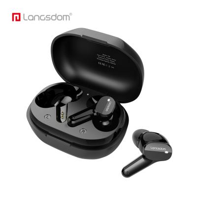 China Custom Earphone Earbuds Mini Wireless Version Small Bluetooth Headset 5.0 TWS Earphone OEM Bass Langsdom T26 Powerful Stereo for sale