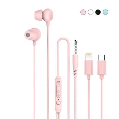 China Noise Canceling Best Sellers In USA Lightng 2020 Silicone Sleep Earbuds With Microphone And Wires for sale