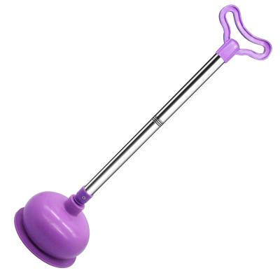 China New Viable Fashion Long Handled Toilet Plunger Plunger Dredge Household Toilet Sewer Blockage Dredge Tool for sale