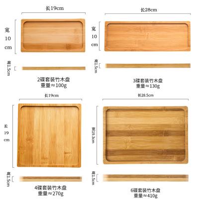 China Custom Modern Serving Trays Wooden Kitchen Tray Rectangular Bamboo Kitchen Serving Tray for sale