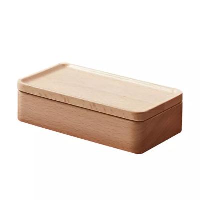 China Handmade Special Hot Selling Wooden Organizer Case Pearl Necklace Ring Holder Jewelry Storage Box for sale