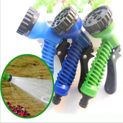 China Handle 7 Function Spray Gun Garden Water Jet Nozzle Soft Hose Spray Gun for sale