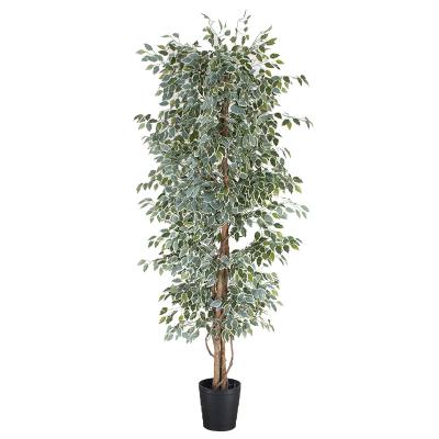 China 2019 Latest Arrival 2m Plant Green Home Potted High Artificial Decoration Environment Friendly Mini Banyan Tree for sale