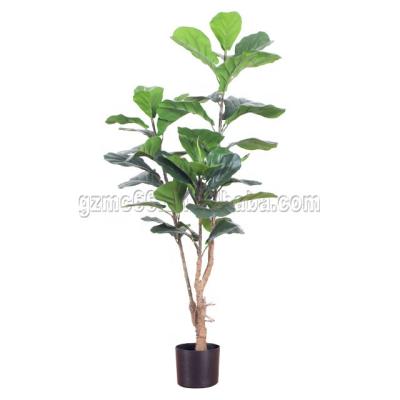 China Lyrata Environmental Indoor Ornamental Fake Plant Decor Plastic Fiddle Leaf Fig Tree Artificial Bonsai for sale