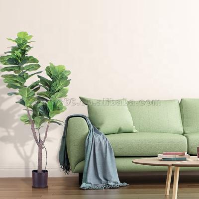 China Environmental Customized Artificial Ficus Tree 180cm Large Leaves Ficus Fiddle Leaf Fig Plants for sale