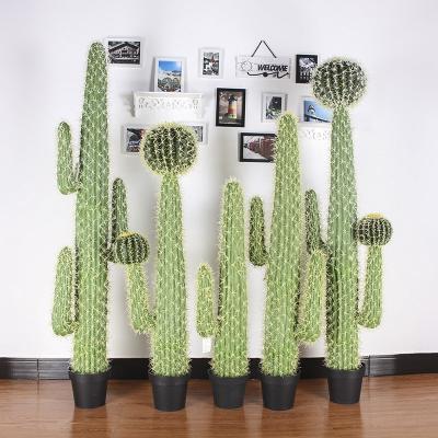 China Environmental Friendly Direct Supply 100cm Artificial Cactus Plant Real Touch With Pot For Indoor Decoration for sale