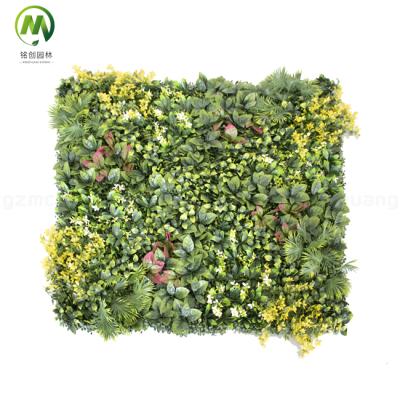 China Customized Green Anti-UV Plastic Vertical Wall Faux Garden Plant Farmhouse Boxwood Artificial Grass Wall Decoration for sale