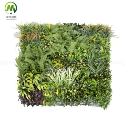 China Hot Selling Fireproof Home Garden Artificial Green Wall Plant Wall Farmhouse Decoration Artificial Green Wall for sale