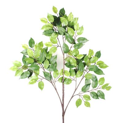 China High Simulation Variety Green Leaves Branch Branch And Decorative Realistic Artificial Leaves for sale