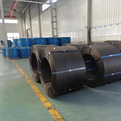 China High Carbon Tensile Resistance Wire 12.7mm And Low Relaxation 7 Low Relaxation Prestressed Concrete Steel Wire for sale