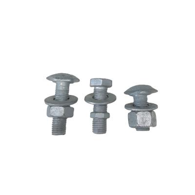 China Guardrail Installation Carbon Steel Manufacturer Price Hot Dipped Galvanized Round Head Guardrail Splice Bolt And Nut for sale