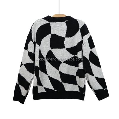 China Anti-Wrinkle Classic Korean Sweater Custom Men's Color Block Split Pullover for sale