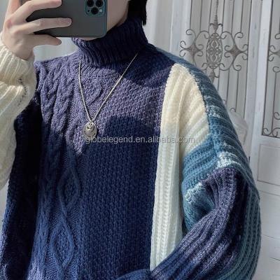 China 2022 Anti-Wrinkle Design High Quality Customized Striped Knitted Solid Color Mens Designer Sweater Men Pullover Sweater for sale