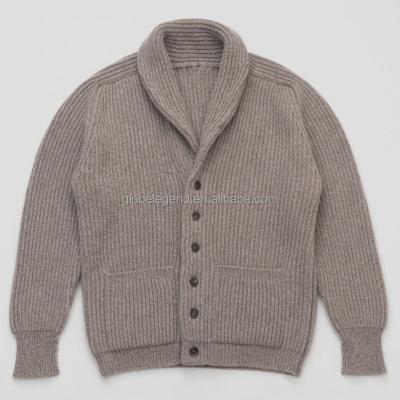 China Anti-wrinkle winter custom plus size thick knitted overcoat wool shawl cardigan men for sale