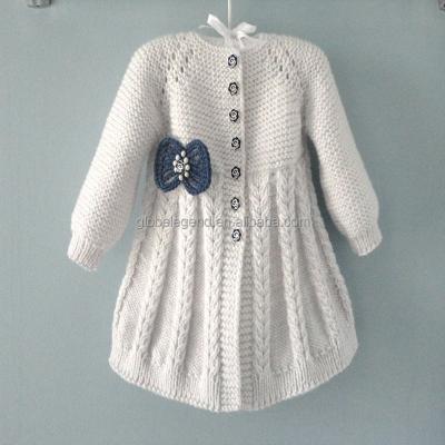 China Anti-wrinkle Fashion Outfit Knitted Baby Girls Dresses Kids Clothes Long Sleeve Sweater And Mini Skirt One Piece Set for sale