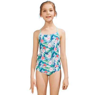 China High Quality Breathable Girl Swimwear Fashion Swimwear Children's Tankini Children's Two-Piece Swimming Suits for sale